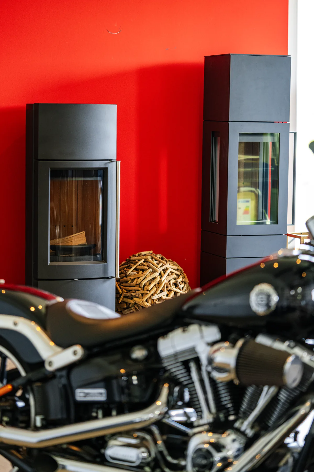 Ofenmodell im Showroom von Feuerkreativ in Worms